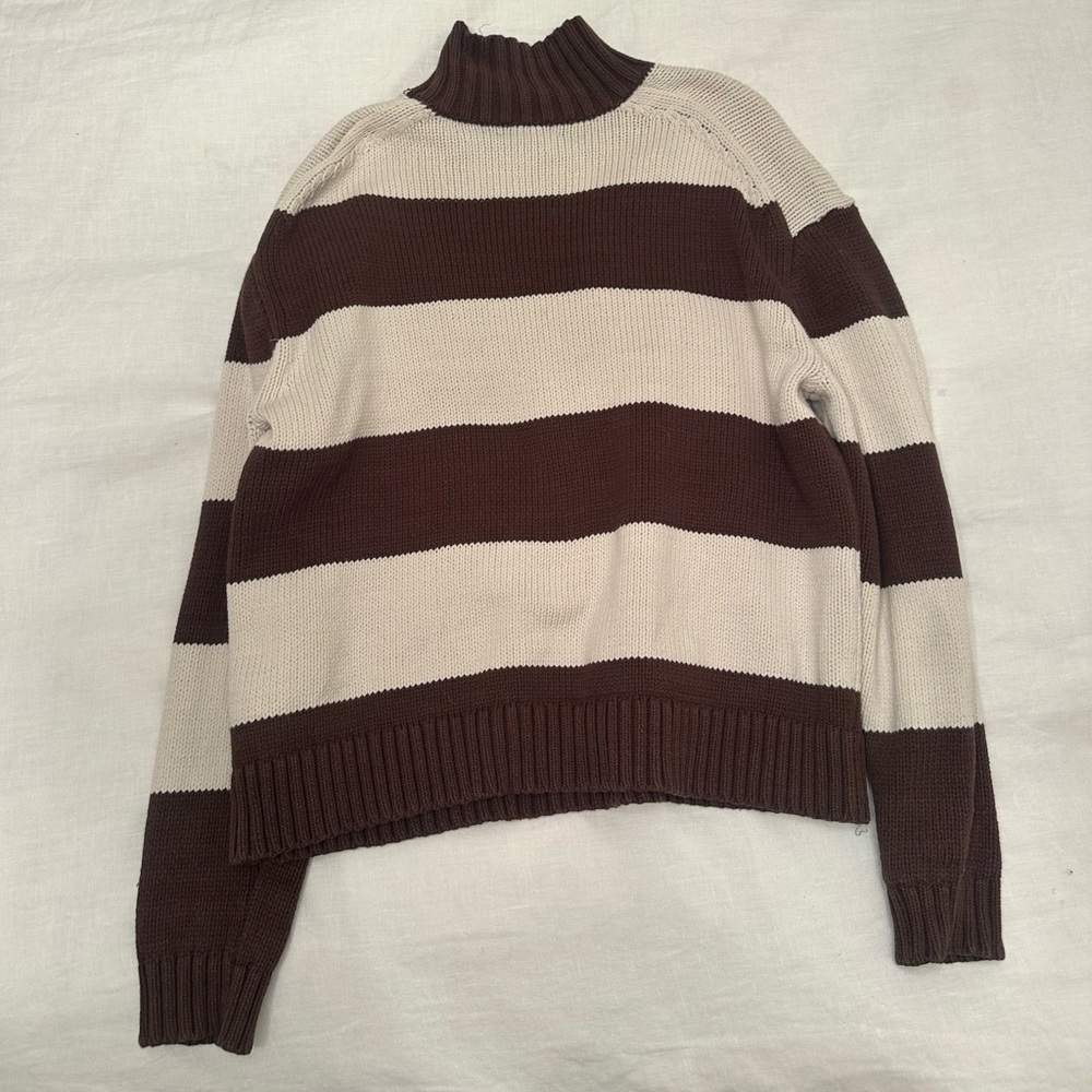 JCrew Mockneck Rugby Stripe Sweater - Picture 4 of 4